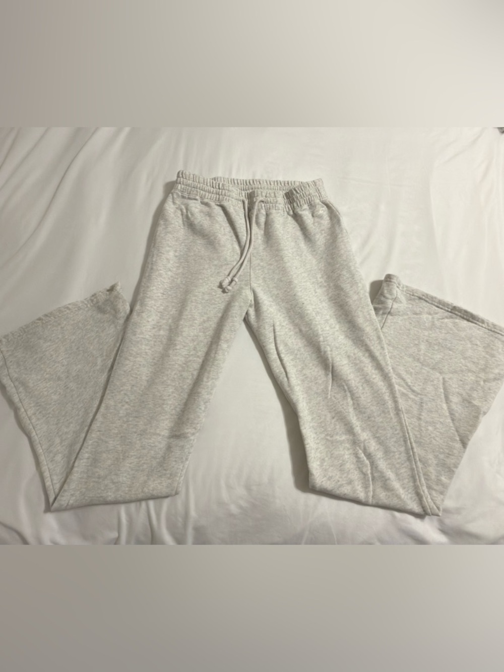 Hollister Ultra High Rise Heathered Grey Small Long Fleece-Lined Sweatpants